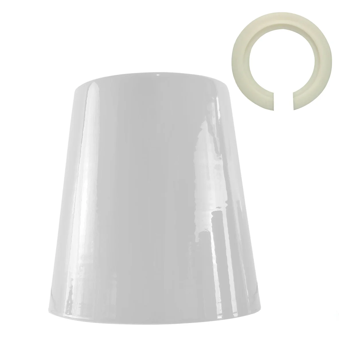 White metal retro ceiling lampshade with easy fit design, 13cm height, suitable for E27 bulb sockets indoors