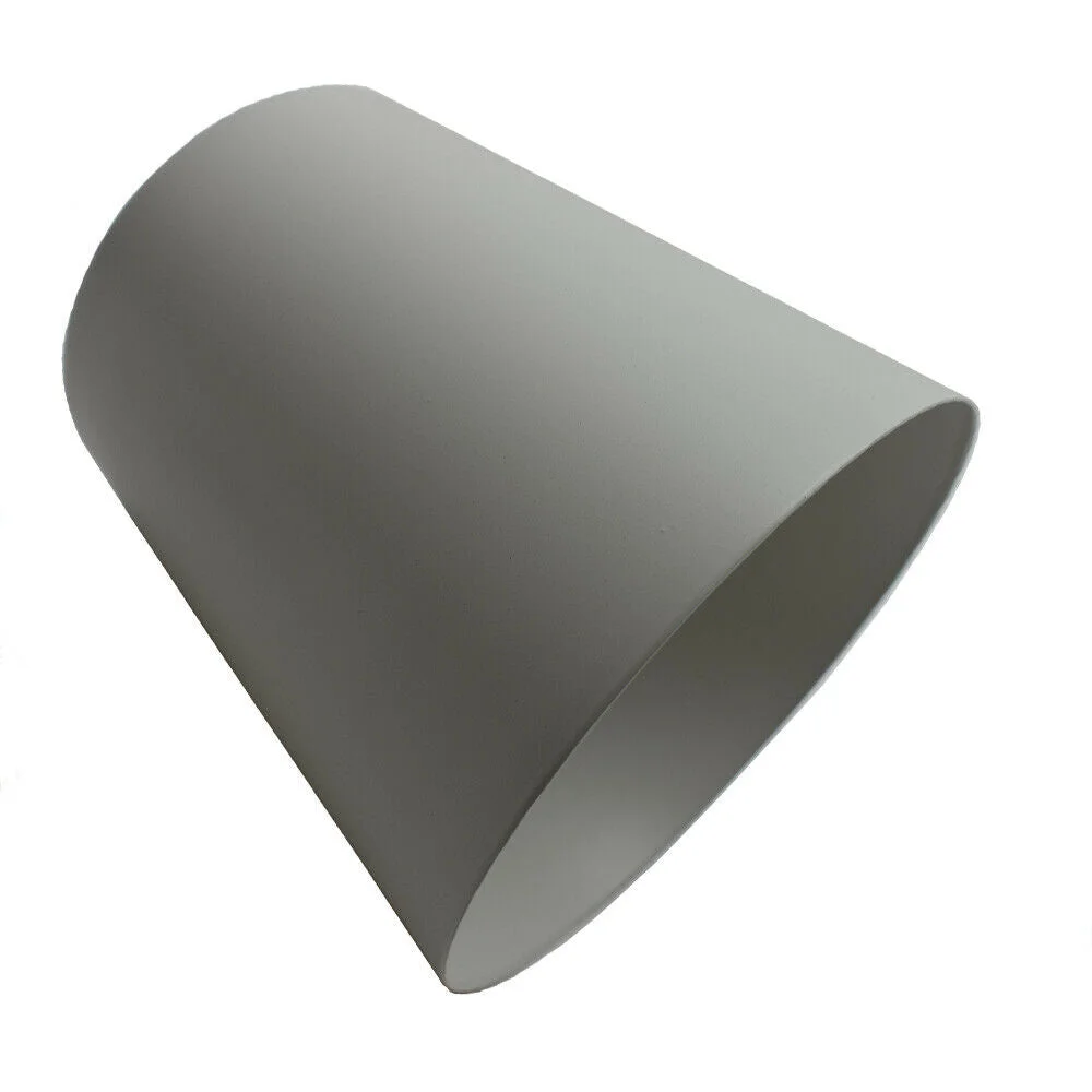 Ash grey metal pendant lampshade with mug shape, an industrial style shade