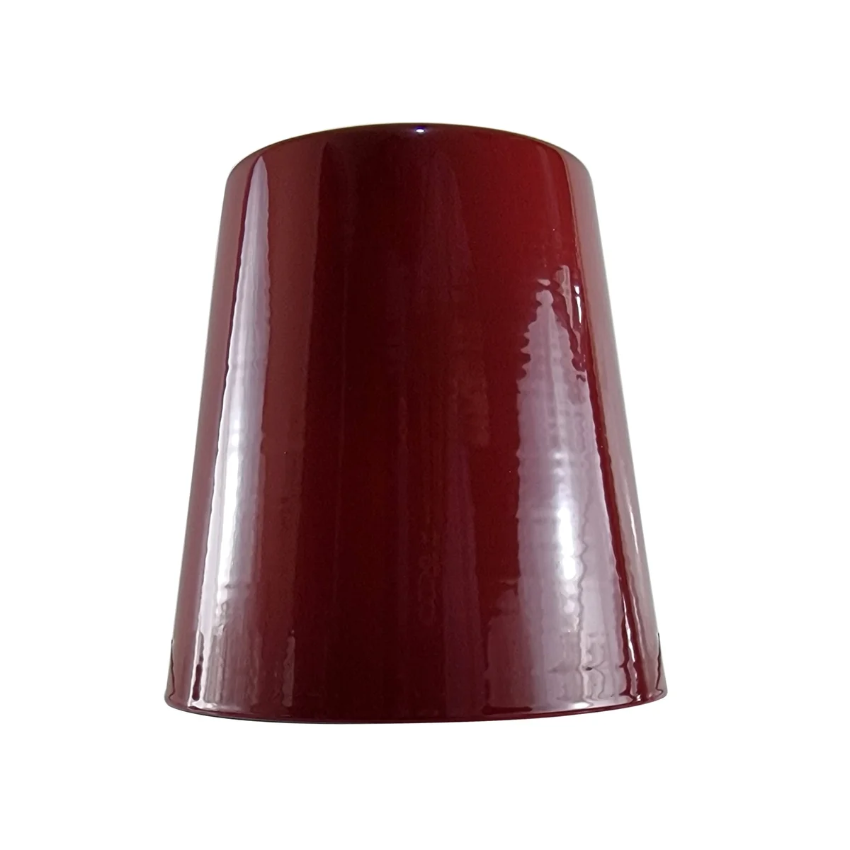 Matt black modern mug-shaped E27 pendant light shade with smooth metal finish, easy-fit design shown from side angle