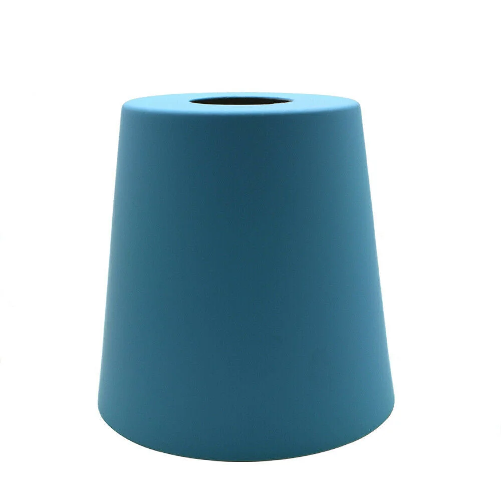 Modern blue metal ceiling light shade with white interior, easy fit design, 150mm diameter, industrial style finish