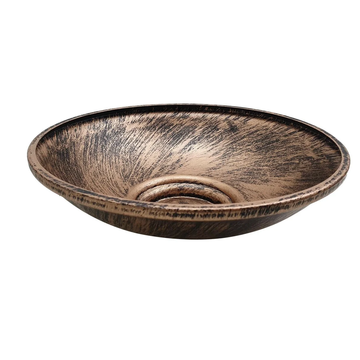 Brushed copper metal pendant light shade with half round shape and industrial style for ceiling E27 fitting