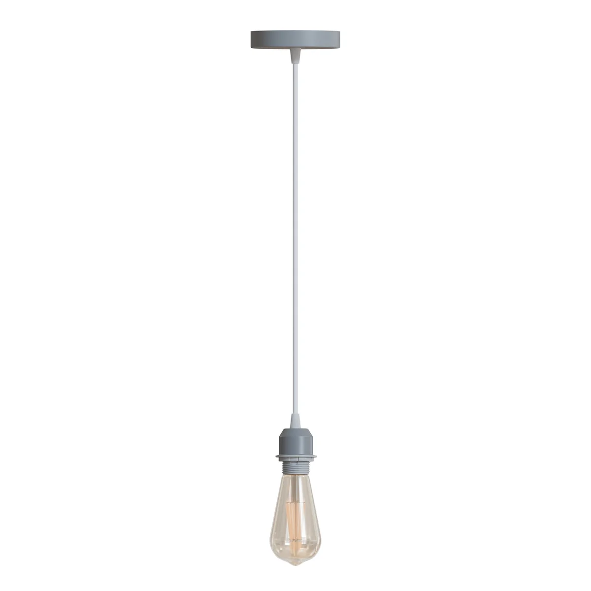 Vintage E27 pendant light holder kit with adjustable 95cm cable for indoor hardwired lighting installation