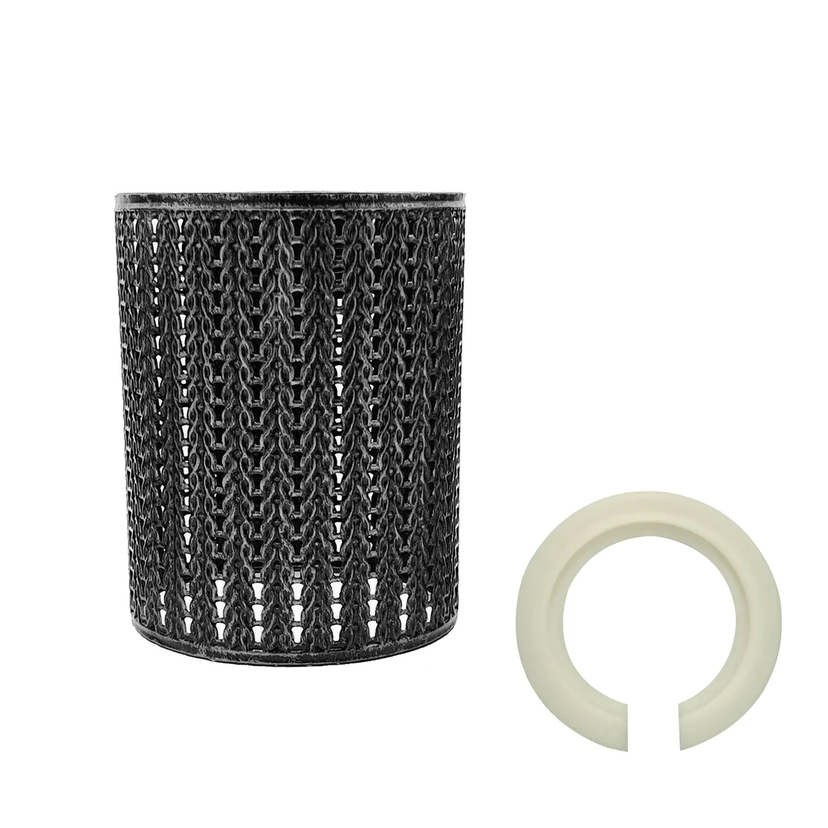 Brushed silver metal drum wire cage industrial ceiling pendant lampshade with open design and sturdy finish