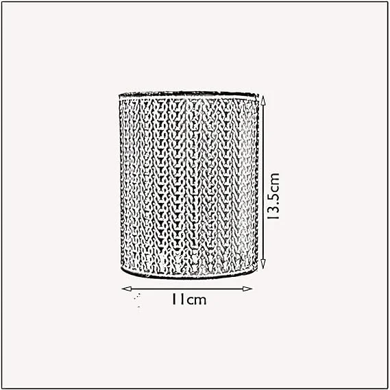 Brushed silver metal drum ceiling light with open wire cage design, suitable for E27 bulbs, industrial style lampshade