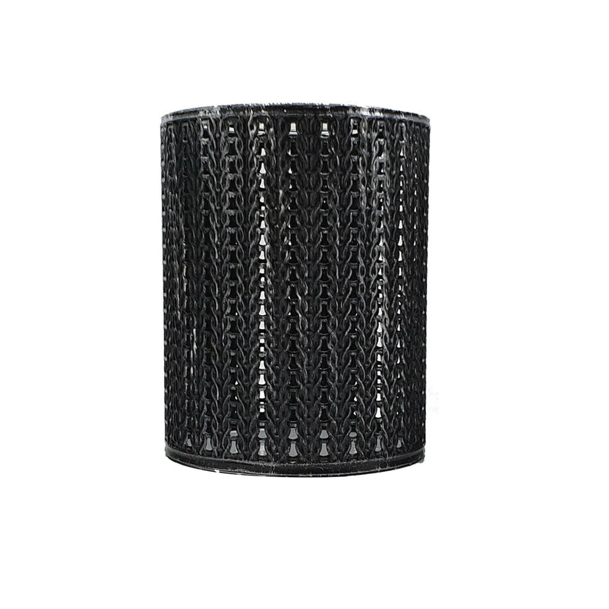 Brushed silver metal drum wire cage ceiling pendant showing E27 bulb pendant fitting and reducer plate accessory