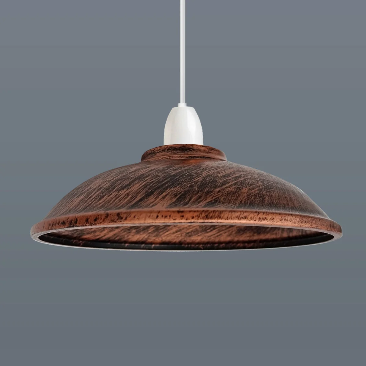 Vintage ceiling light shade in metal with 24cm diameter, retro design for indoor ceiling pendant lighting