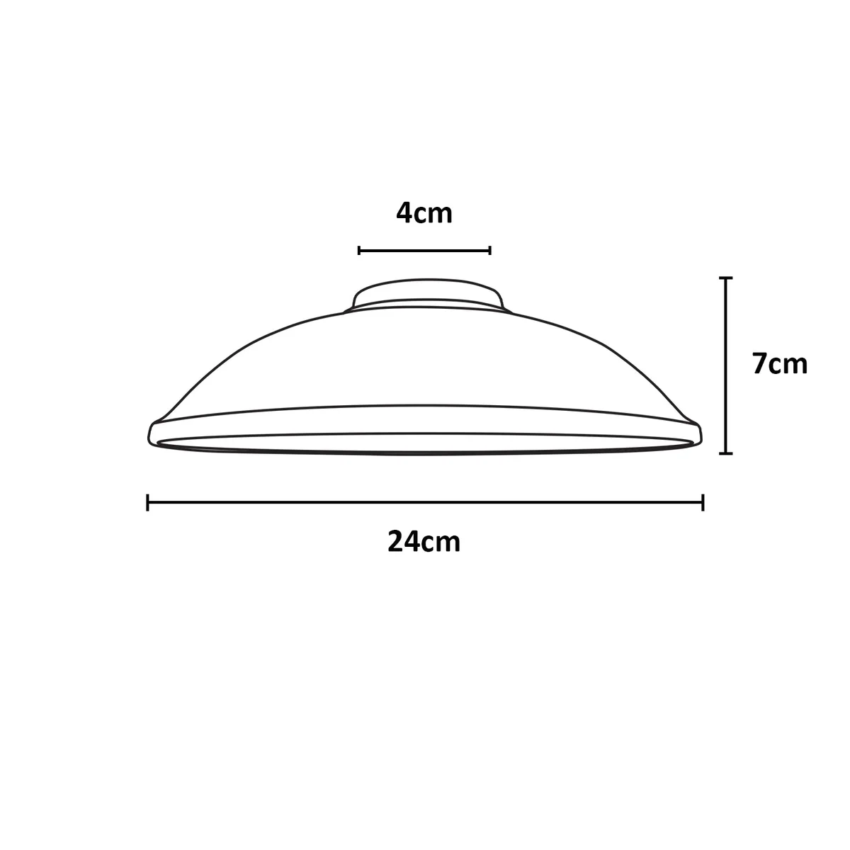 Metal vintage ceiling light shade with 24cm diameter, retro design, suitable for indoor ceiling pendant lighting