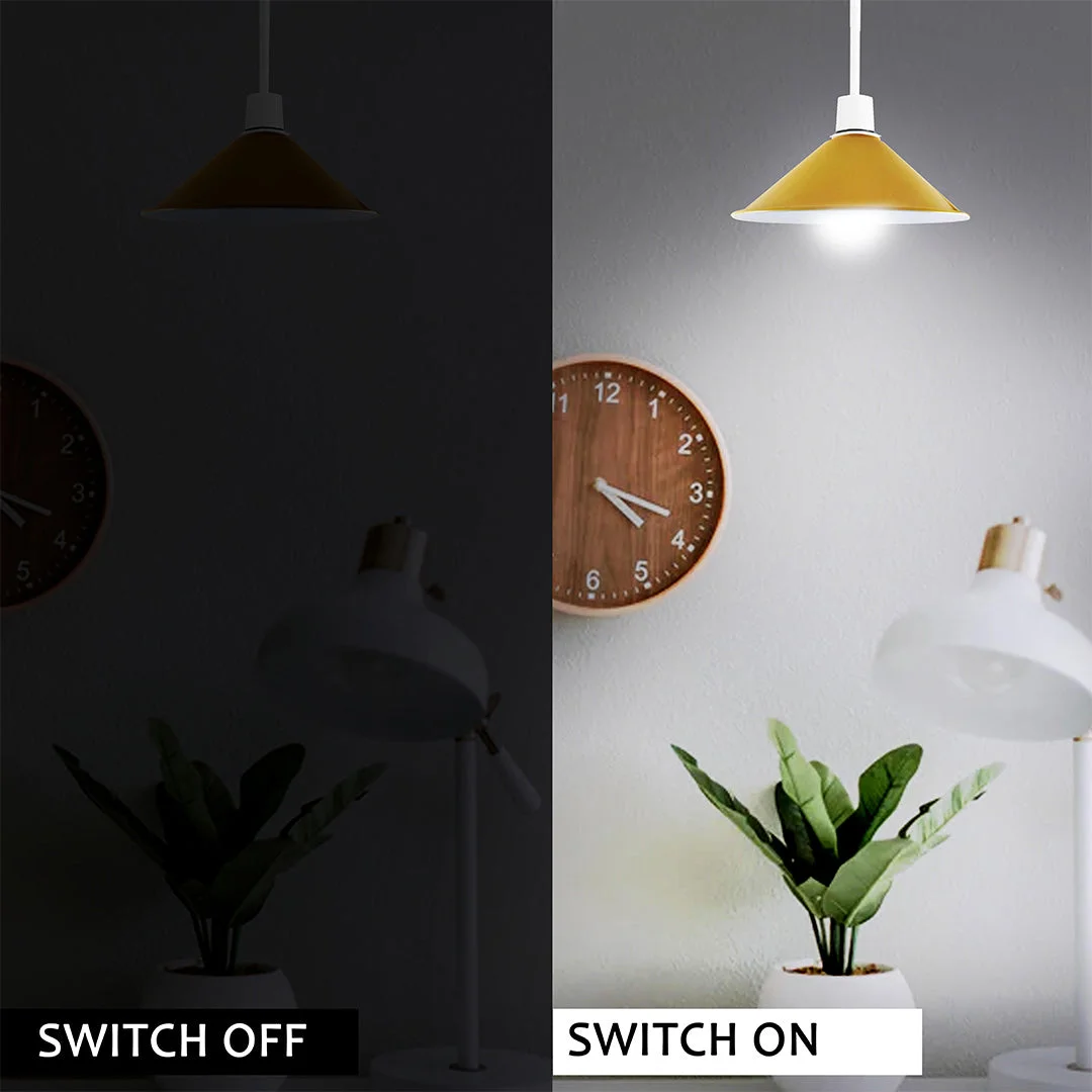 Yellow modern metal easy fit contemporary wall light shade with industrial style and rustic elegance finish