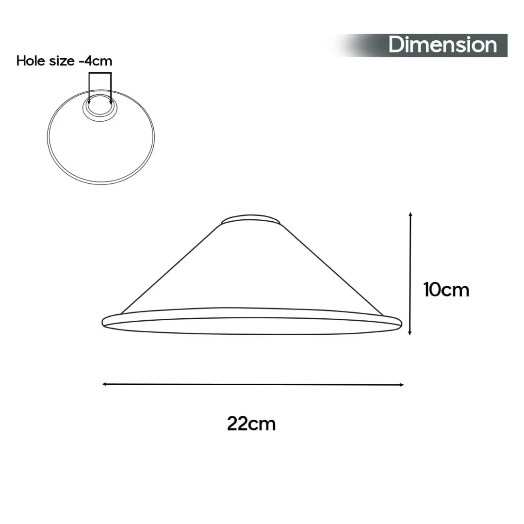 Brown cone-shaped modern metal easy fit lampshade designed for wall mounting with industrial style finish