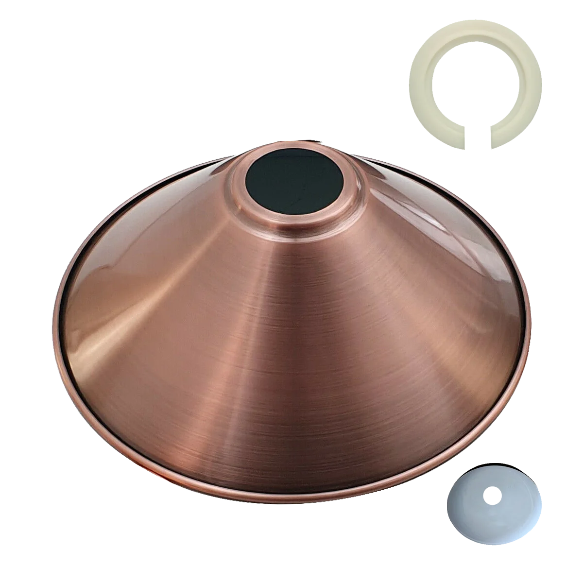 Copper ceiling pendant light with industrial-style copper metal lampshade and easy fit design for home decor