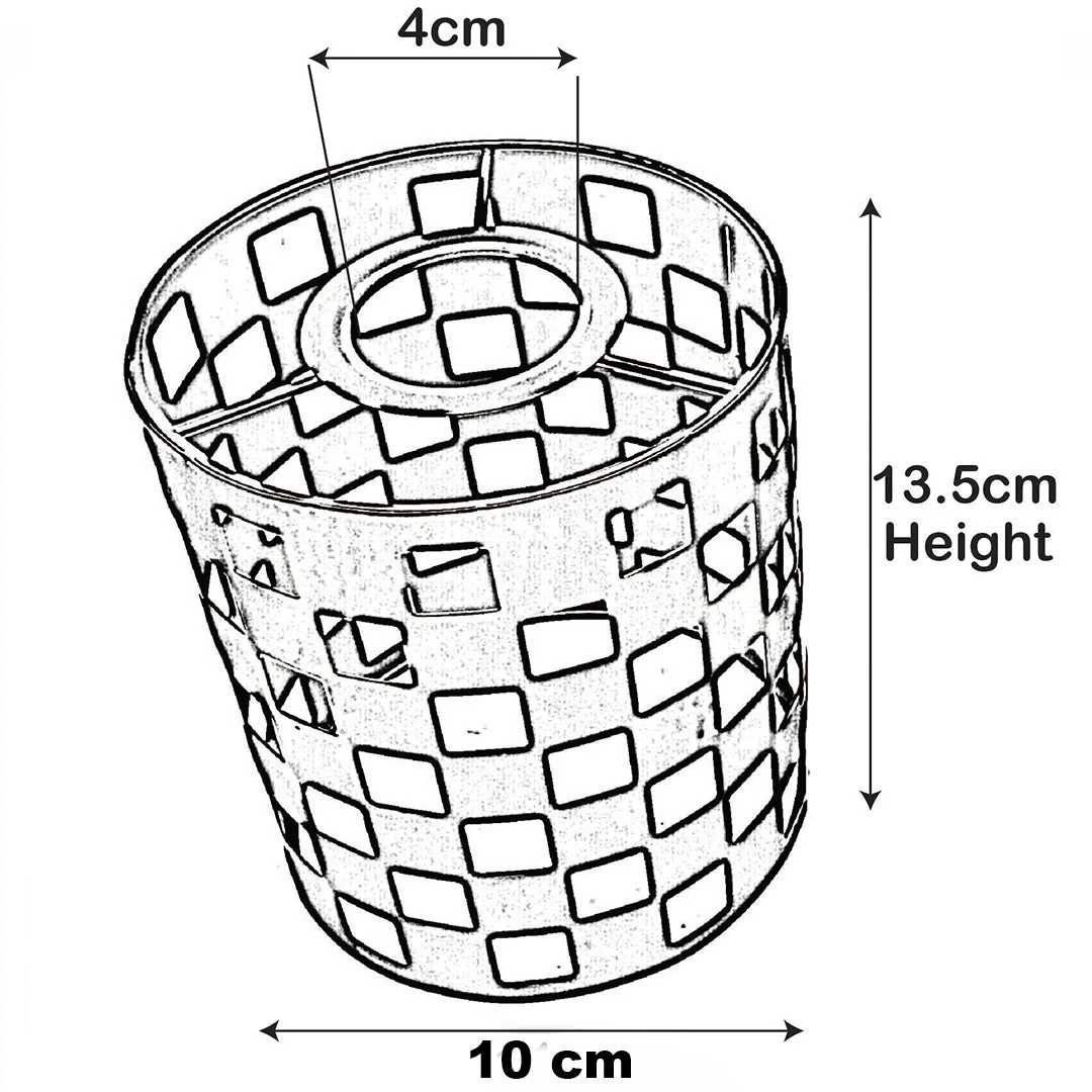 Rustic red metal wire cage lamp shade with flower pattern, easy fit lamp shade for ceiling pendant lights
