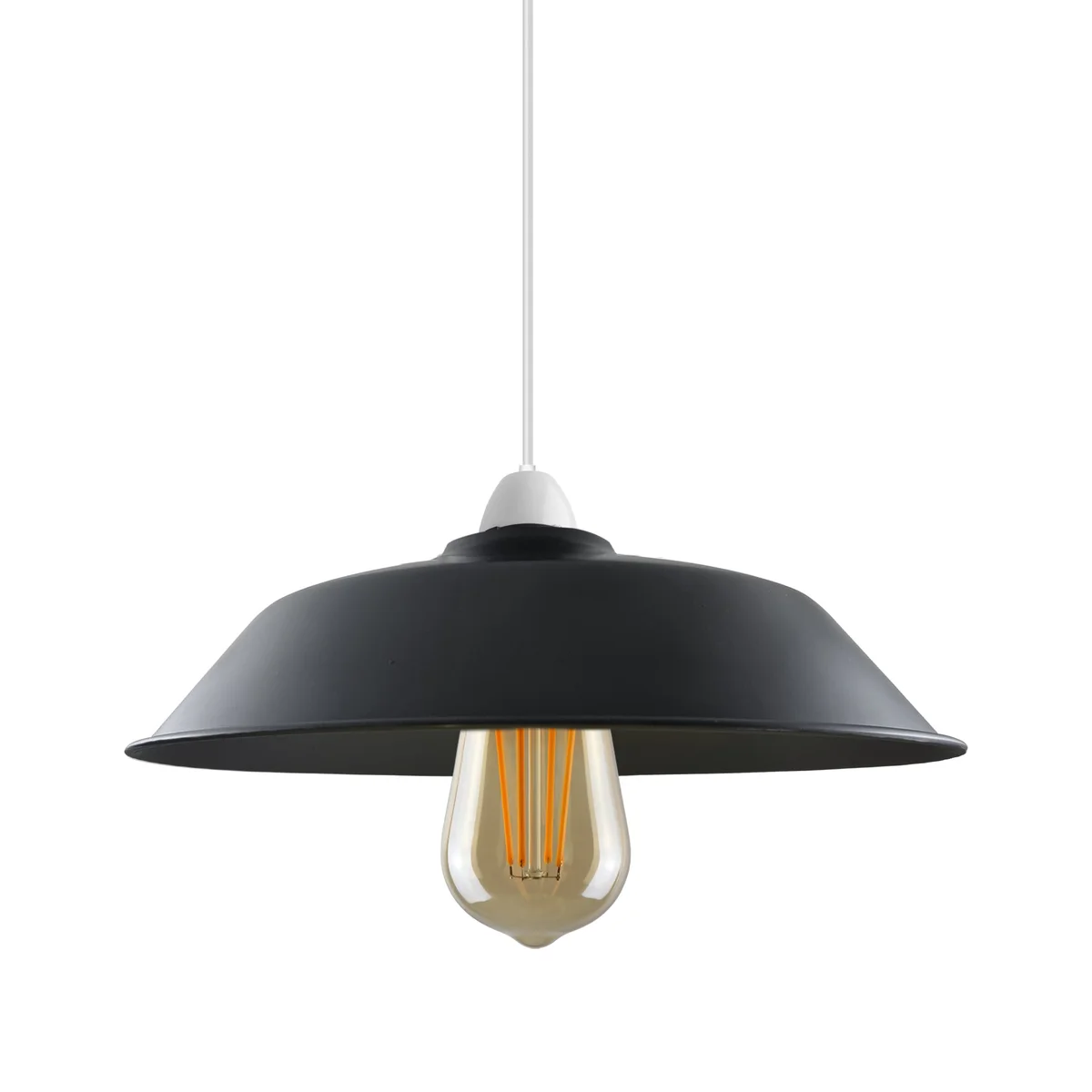 26cm industrial style metal bowl ceiling light shade with concrete effect finish for pendant lamps