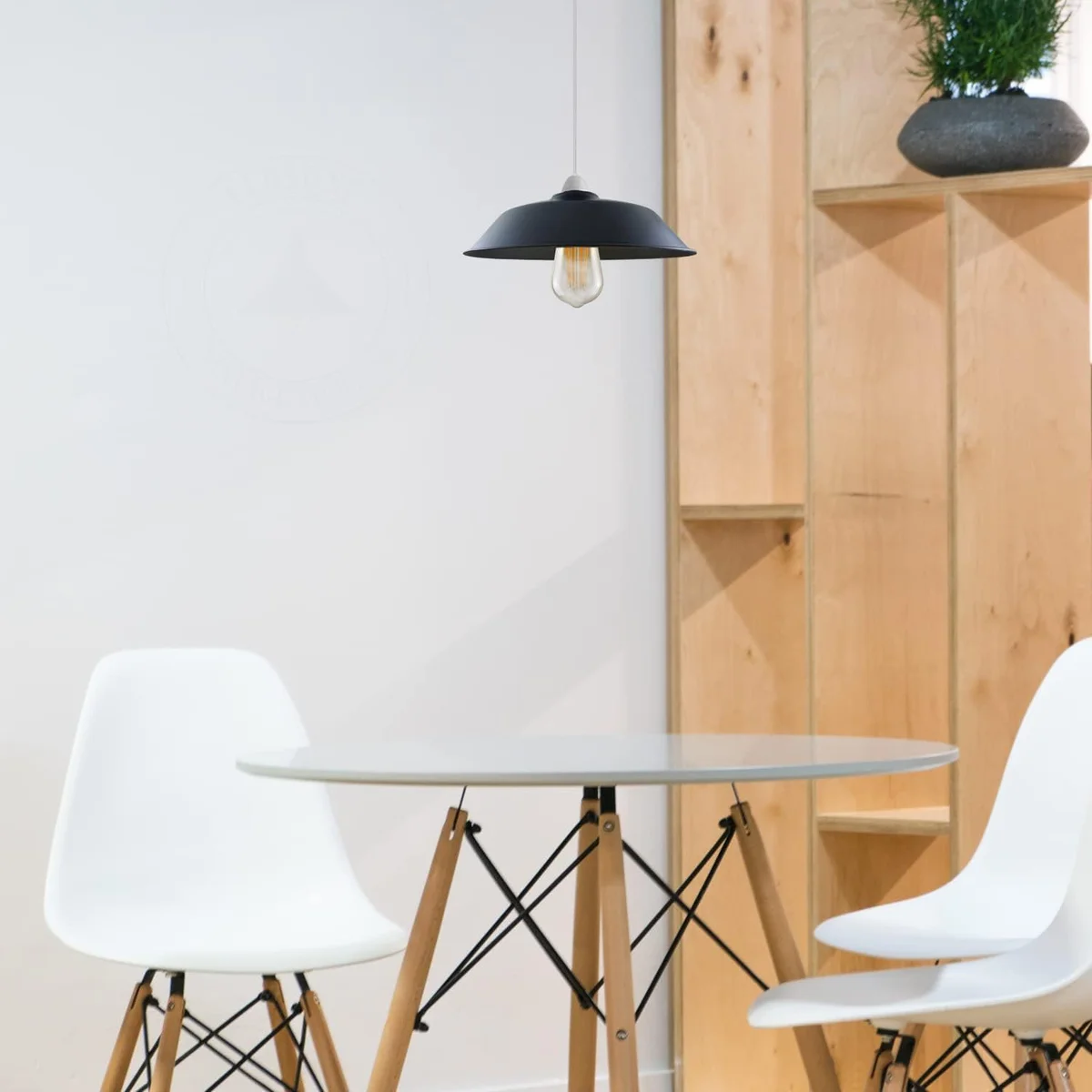 26cm metal bowl pendant lamp shade with concrete effect finish, industrial style ceiling light for modern interiors