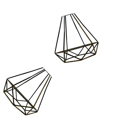 Vintage brass metal wire E27 lamp cage with adjustable clamp and screws for easy fitting on pendant lamps.