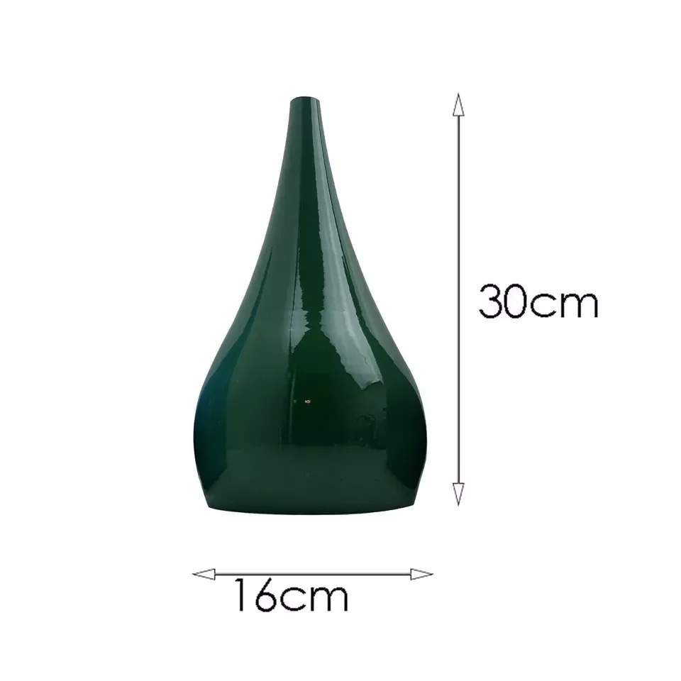 Modern green metal ceiling shade with a sleek iron design and E27 fitting for contemporary interiors