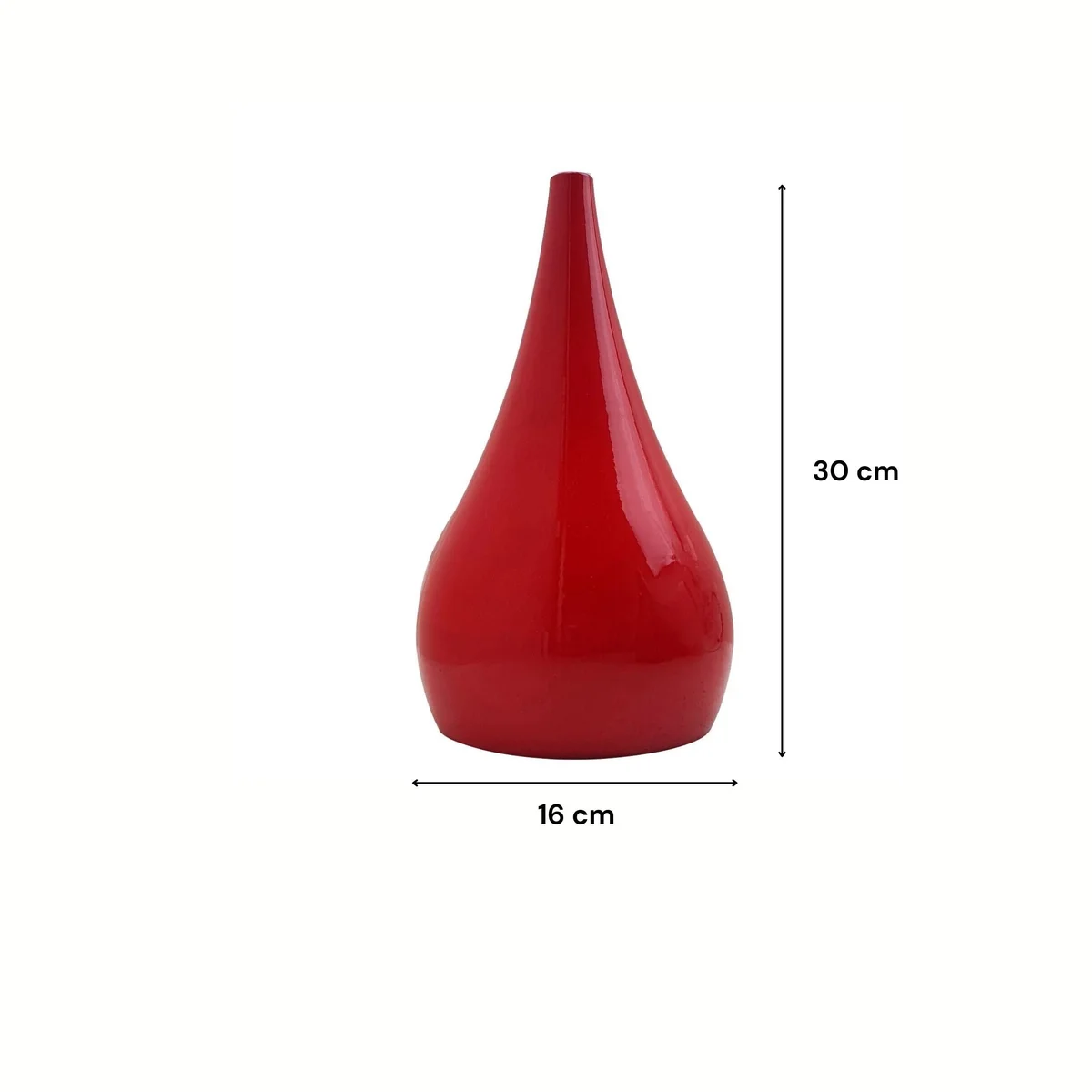 Sturdy metal indoor red lampshade on wooden floor, vintage style, 16 cm diameter, 30 cm height.