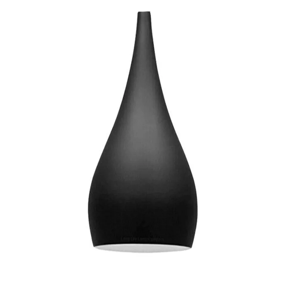 Black ceiling light shade made of iron with plated finish, single E27 holder, suited for living rooms and studies.