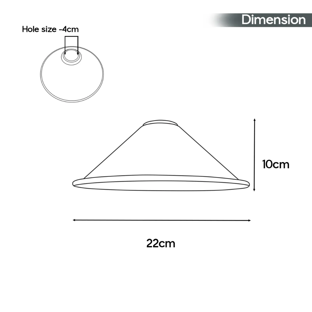 Brushed silver cone industrial pendant light shade with E27 base, metal construction, shown hanging indoors against white background