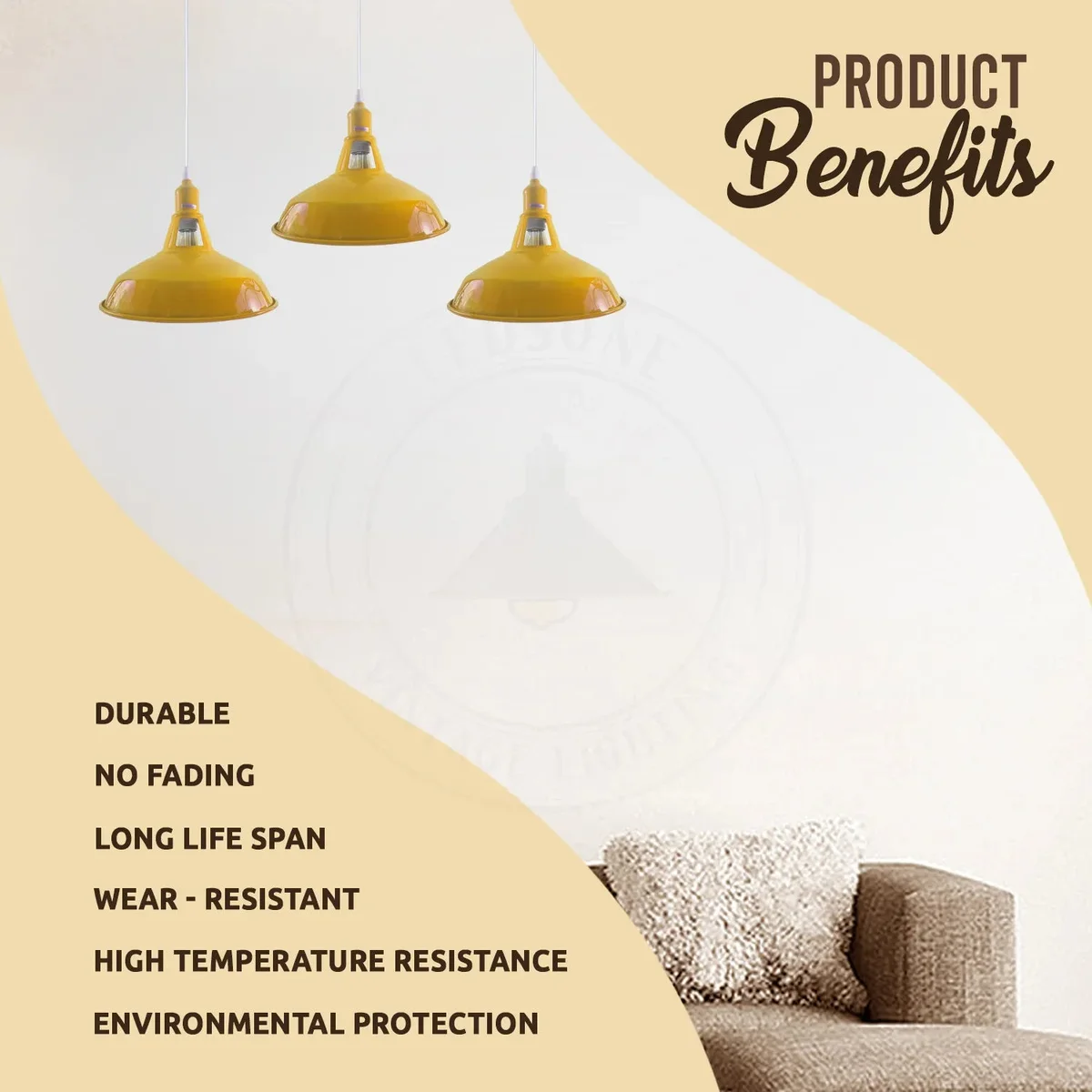 Industrial vintage 3-light ceiling chandelier with adjustable barn style shades light in metal and PVC finish