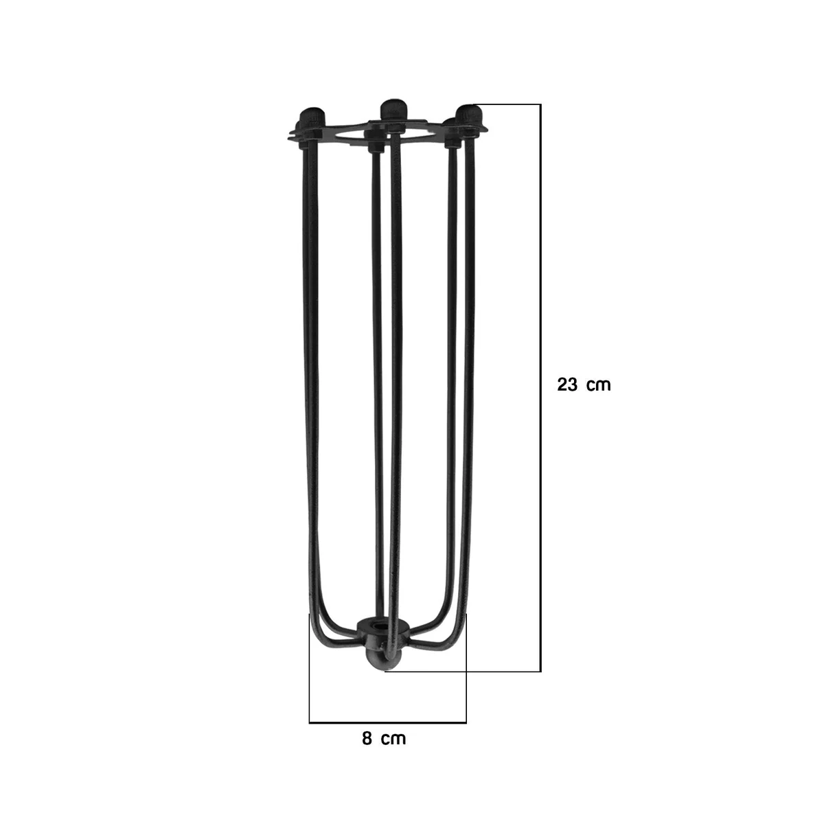 Long gold wire cage shade in a slim cylindrical design, compatible with E27 bulbs, vintage industrial style light fixture