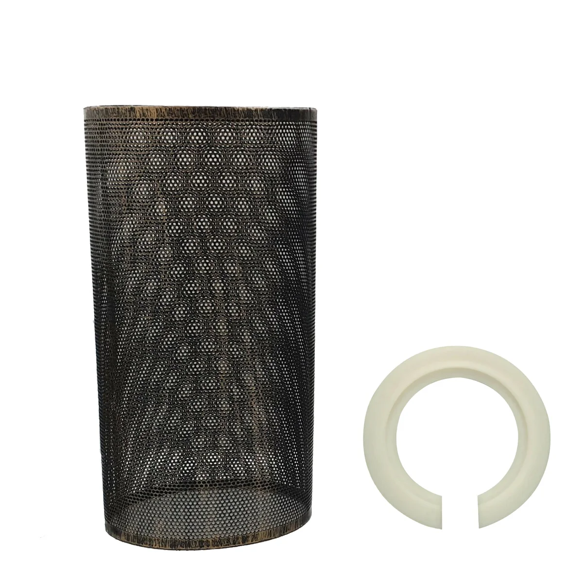 Brushed copper easy fit drum lampshade pendant light with industrial style and brushed effect finish