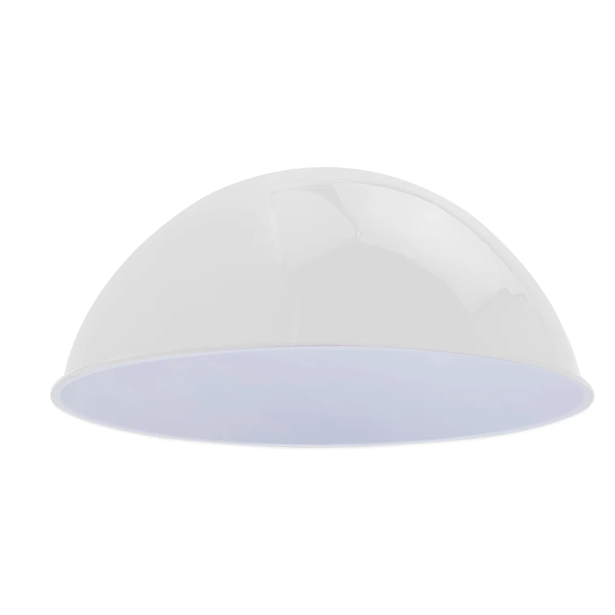 White modern ceiling lampshade with dome shape, metal material, 40cm wide, suitable for indoor pendant light fixture