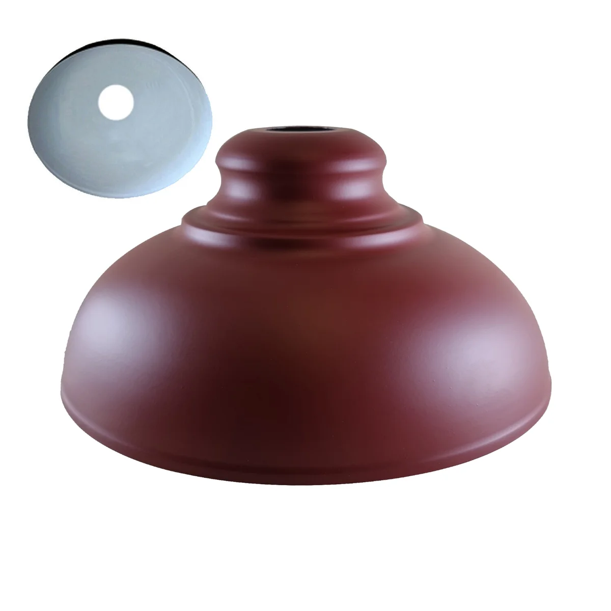 Curvy vintage burgundy pendant lamp shade made of metal with easy-fit E27 base for indoor use