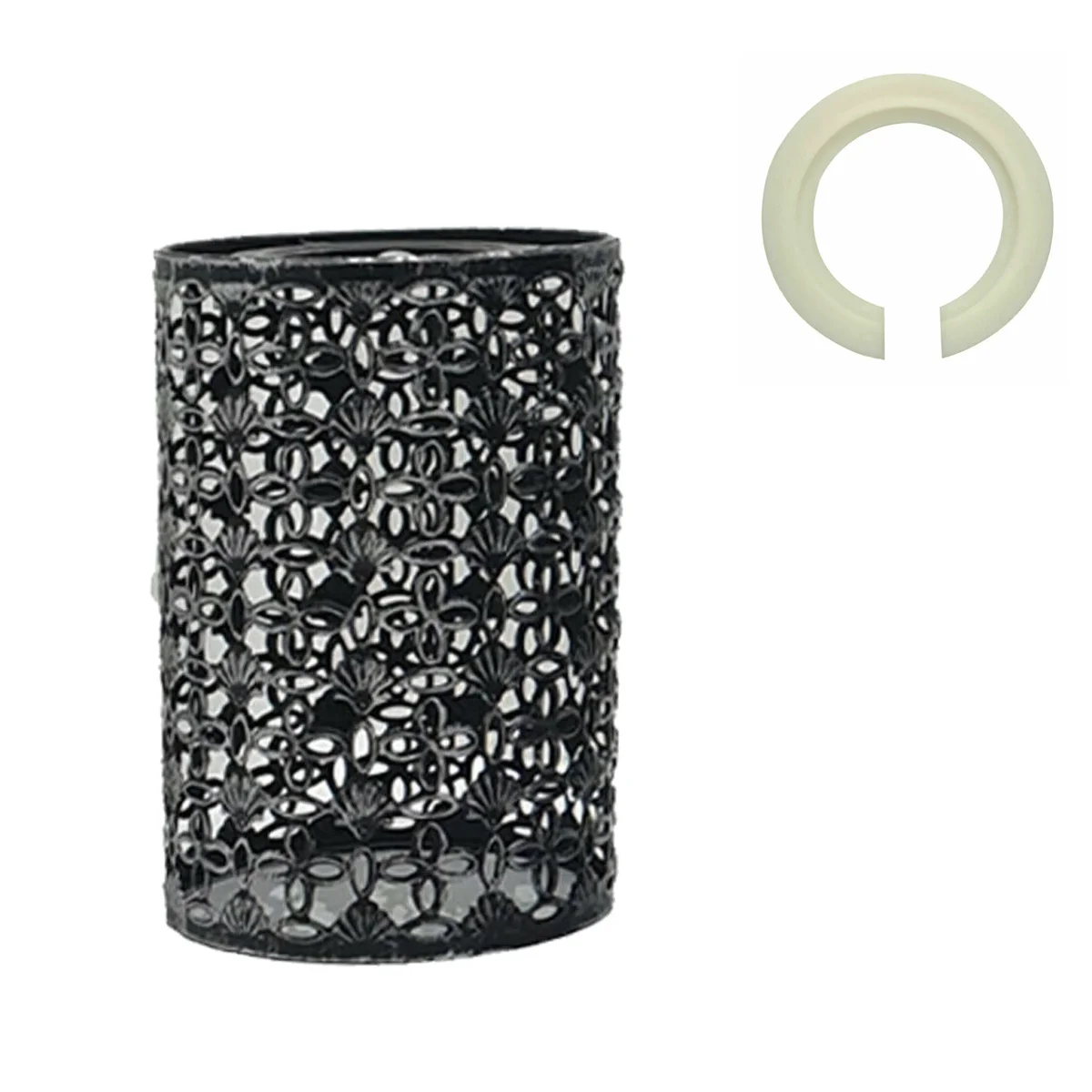 Brushed silver industrial drum metal wire cage lampshade with open design and sturdy finish for ceiling mounting