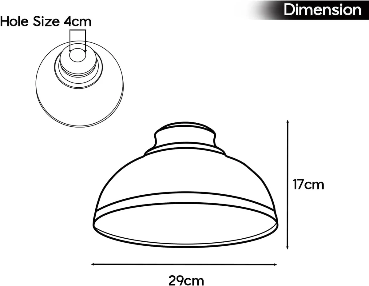Black metal pendant light shade with retro industrial design and concrete effect finish hanging from ceiling