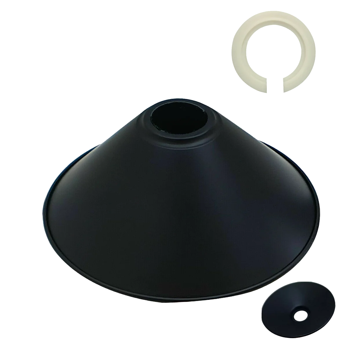Brushed copper cone-shaped metal pendant lamp shade with E27 fitting, suitable for modern and vintage interiors