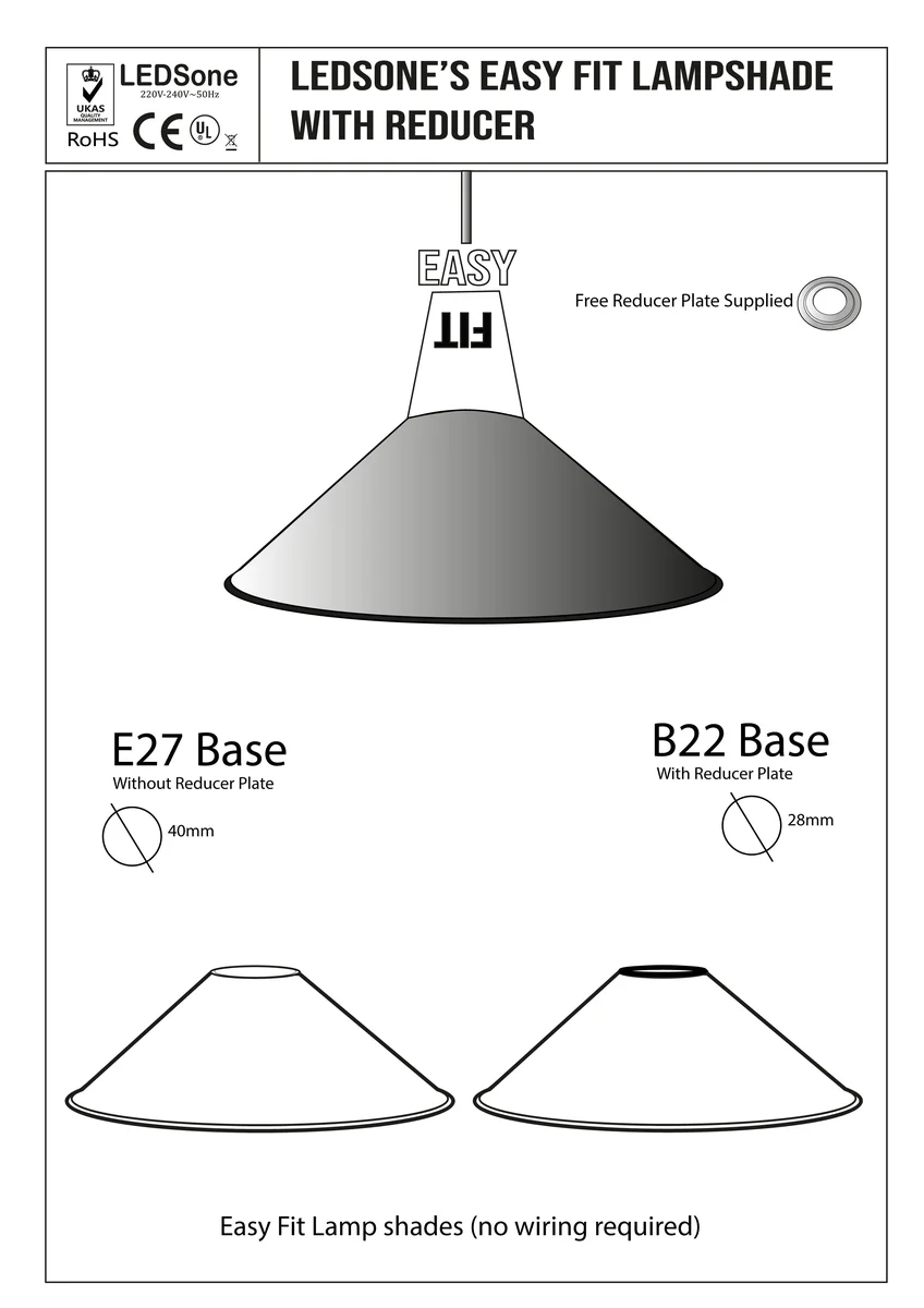 Brushed copper cone metal shade for industrial ceiling light with E27 fit, ideal for modern and vintage interiors