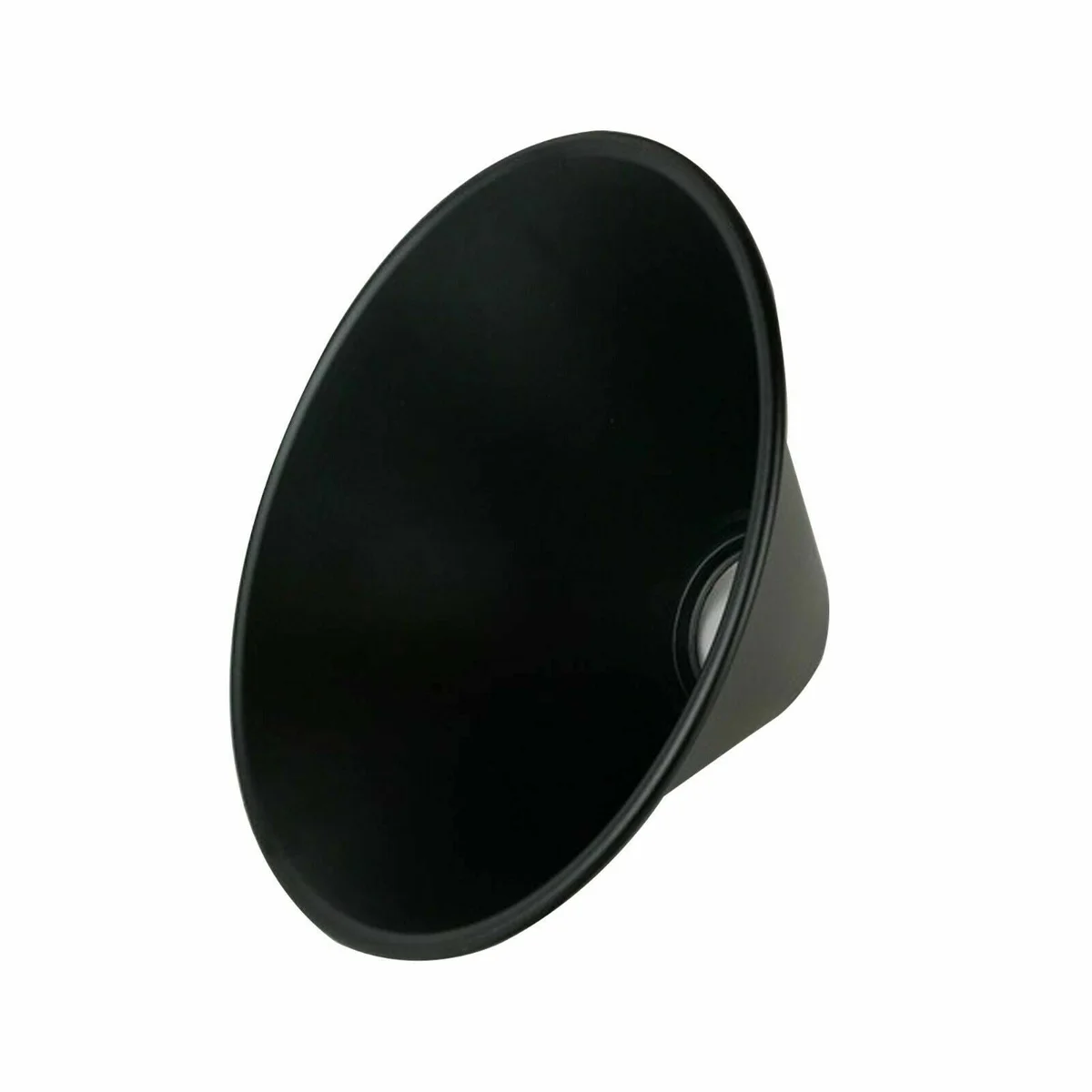Black cone pendant light with brushed copper metal cone shade, E27 fit, modern industrial design, 22 cm diameter