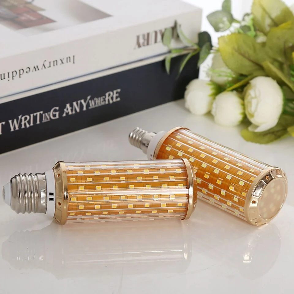 30W E14 LED bulb with aluminium alloy heat-dissipation body and 360-degree light output on white background