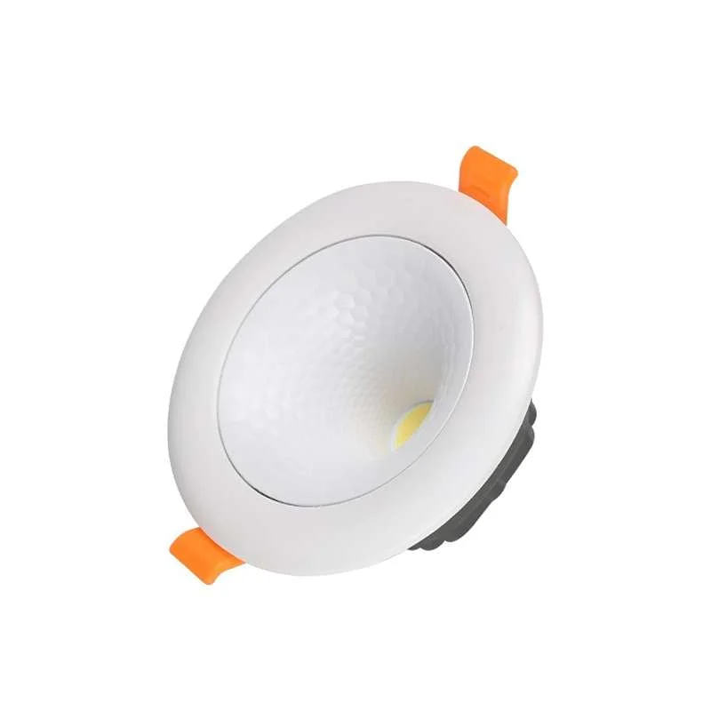 Round modern LED recessed ceiling light with adjustable beam angle light and cool and warm white options