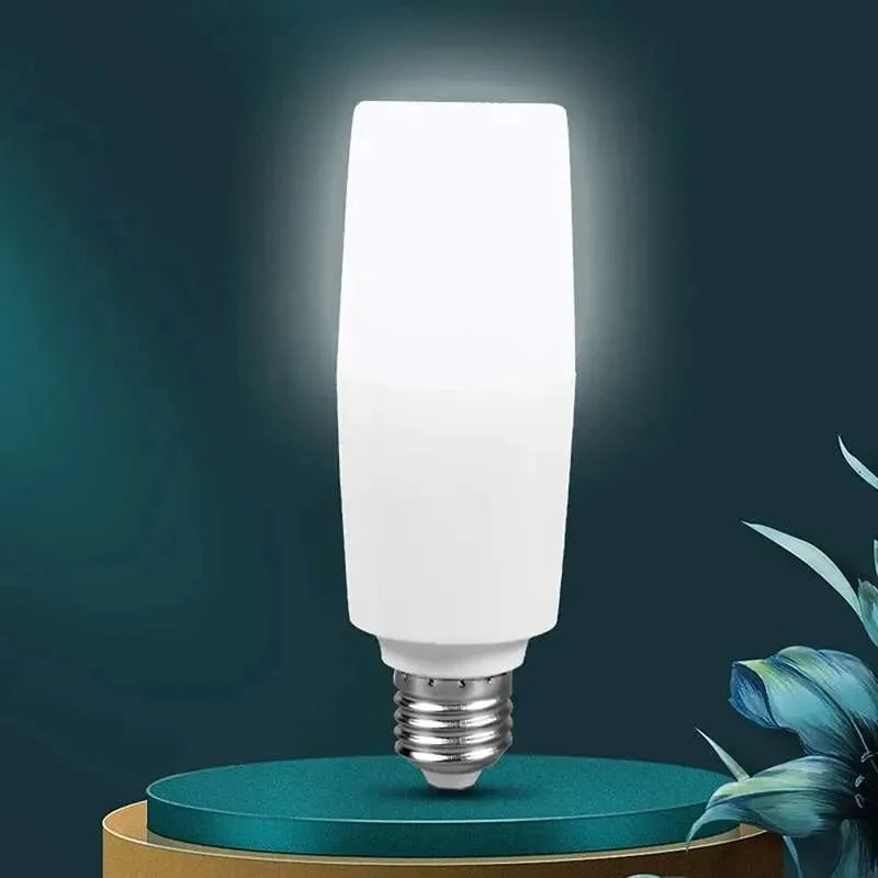 Cool white LED bulb with frosted stick design and E27 screw base for indoor lighting, modern style, 6500K color temperature