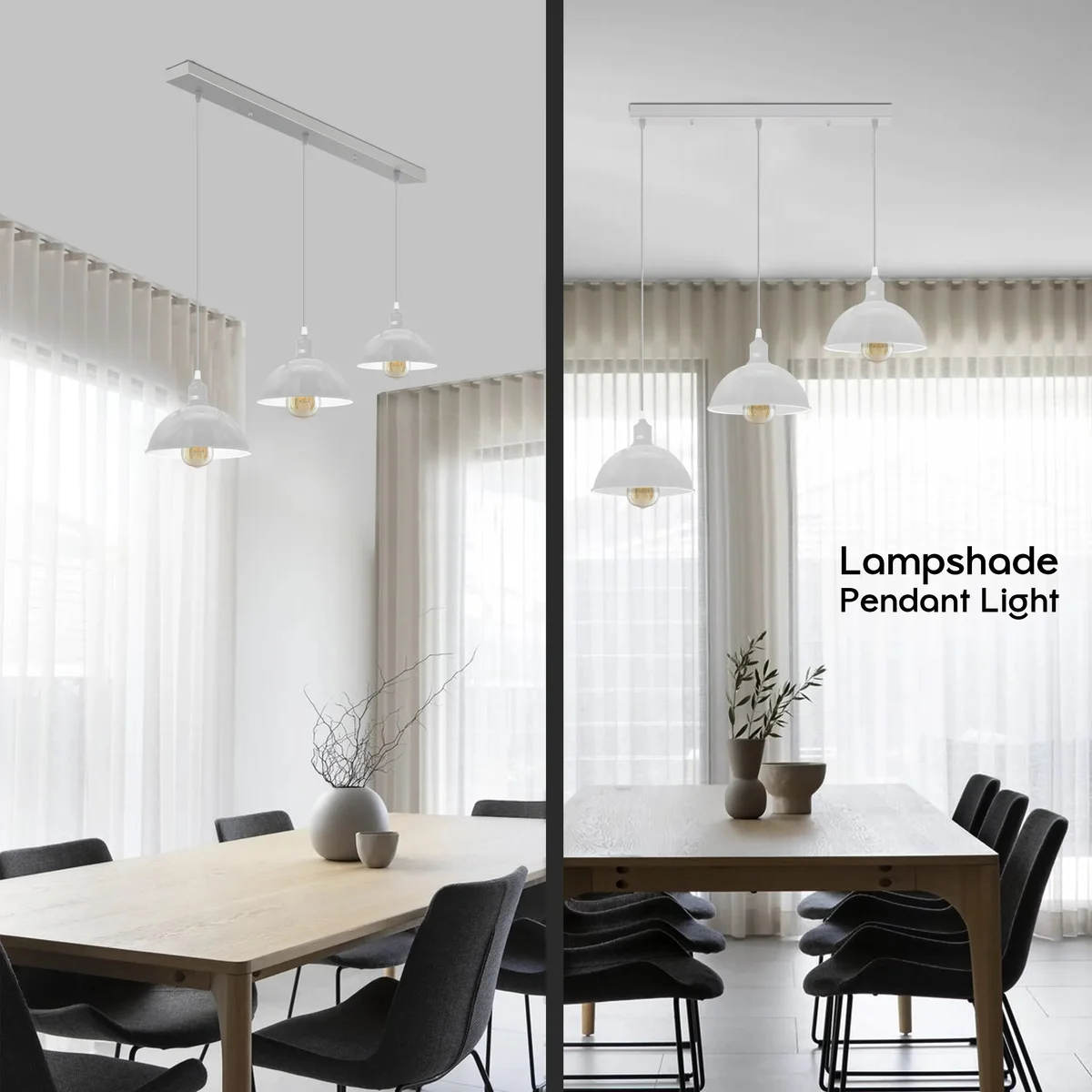 Industrial vintage metal 3 fitting ceiling light with three adjustable lamp holders and exposed fittings on a horizontal bar