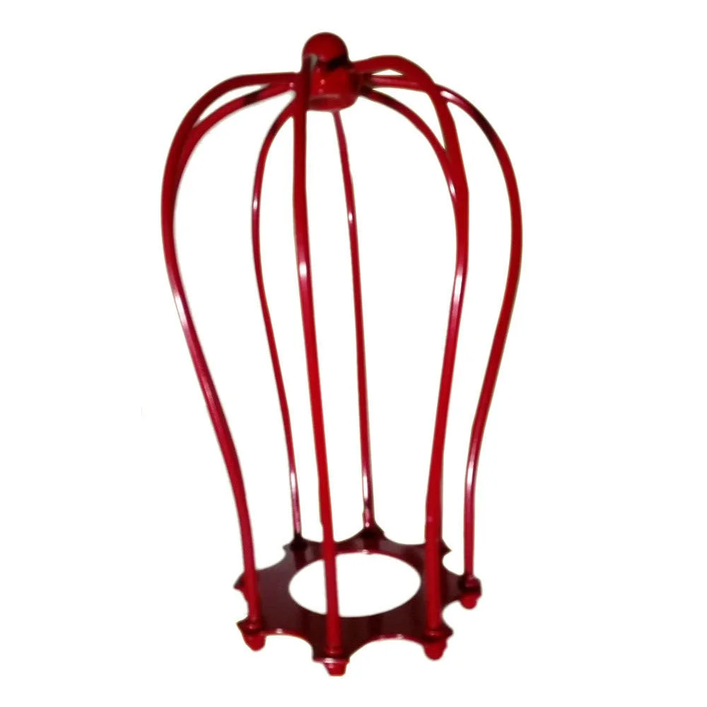 Metal balloon cage lampshade in antique industrial style, rustic metal wire design, hanging light fitting for indoor use