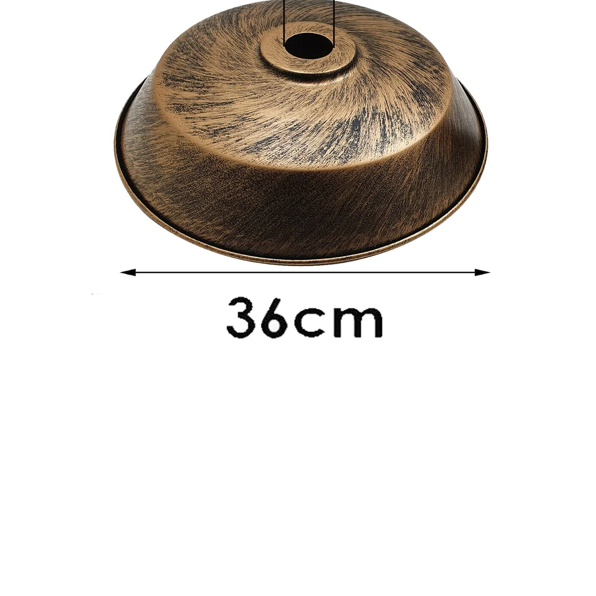 Yellow metal retro style easy fit ceiling shade with curved design for pendant light fitting