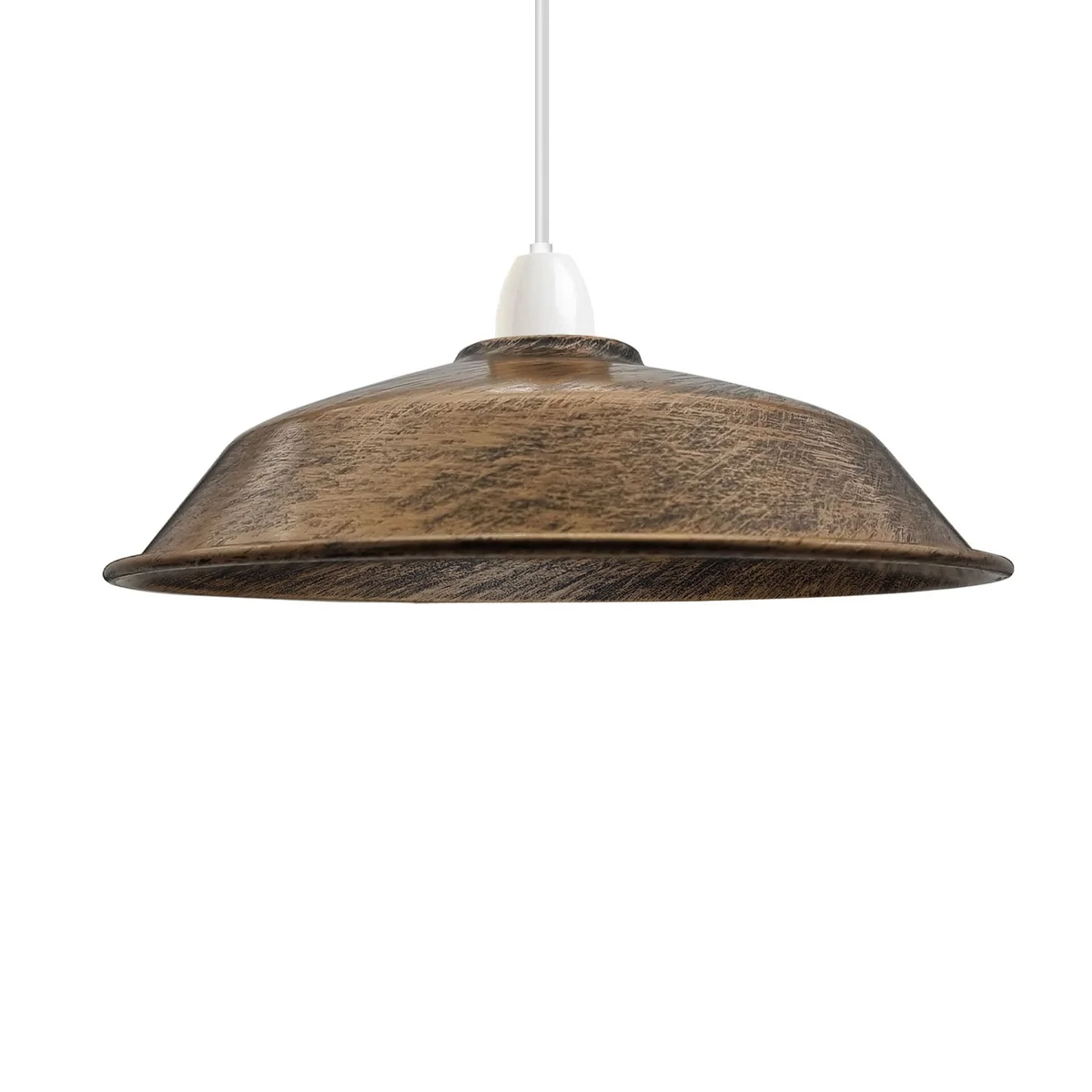 Curved yellow metal ceiling light shade with glossy finish, 36cm diameter, industrial style pendant light accessory