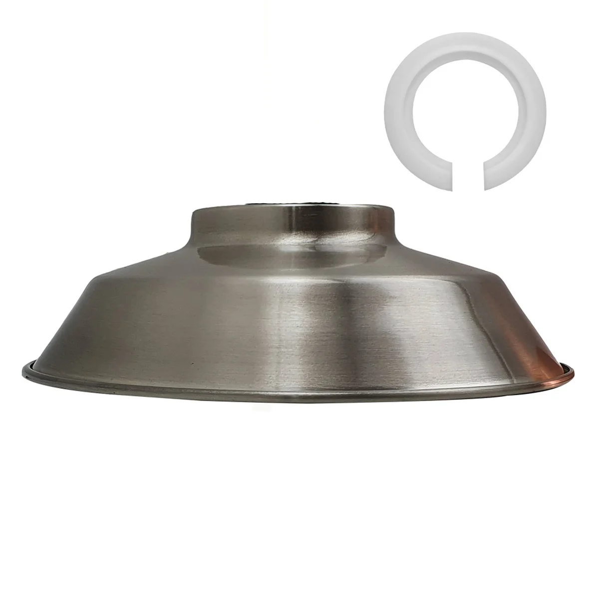 Vintage-style metal lampshade with electroplated finish, 22cm diameter, suitable for E27/B22 bulbs in dining rooms