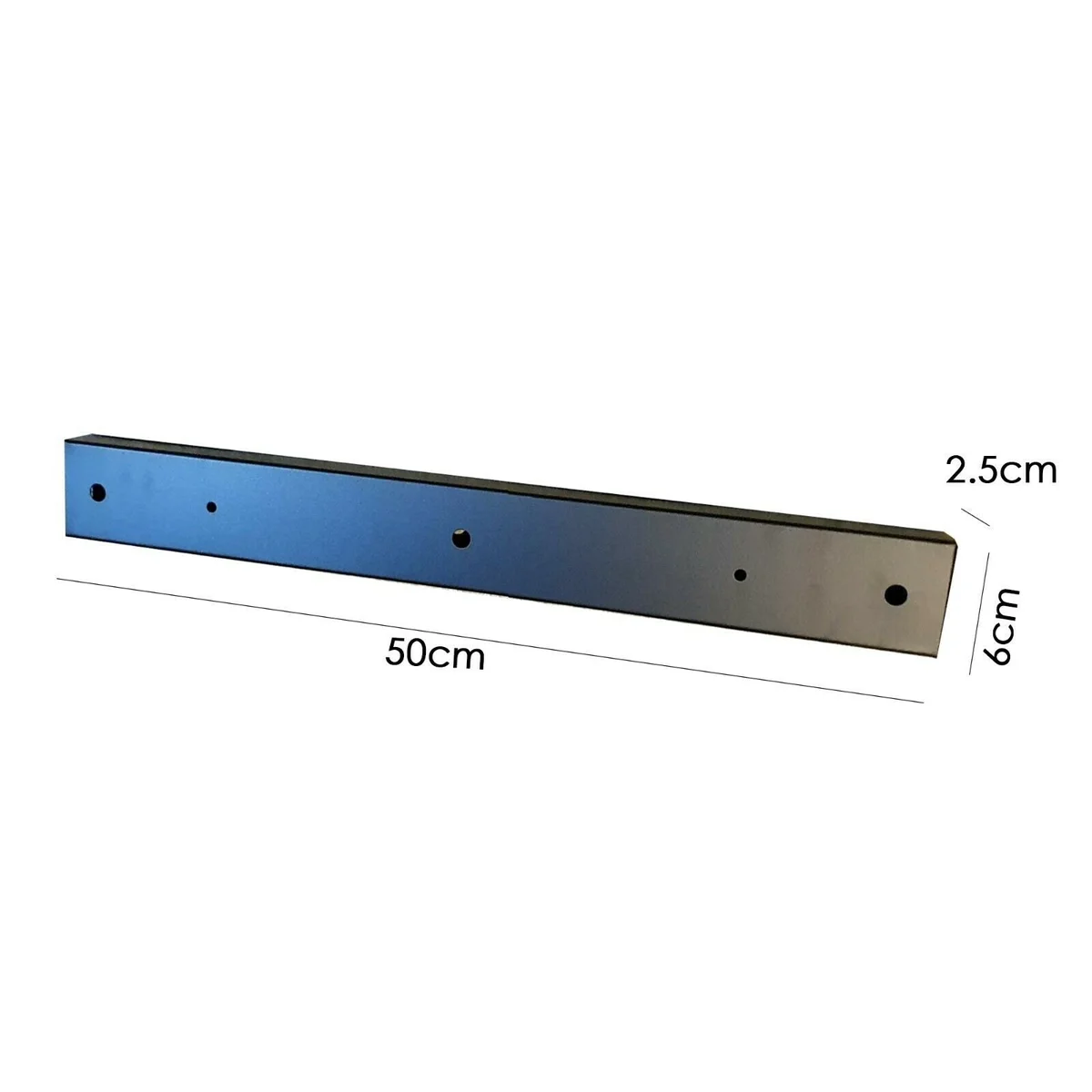 Rectangular metal ceiling rose with three outlets, fitting accessories including screws and earth wire, 50cm wide.