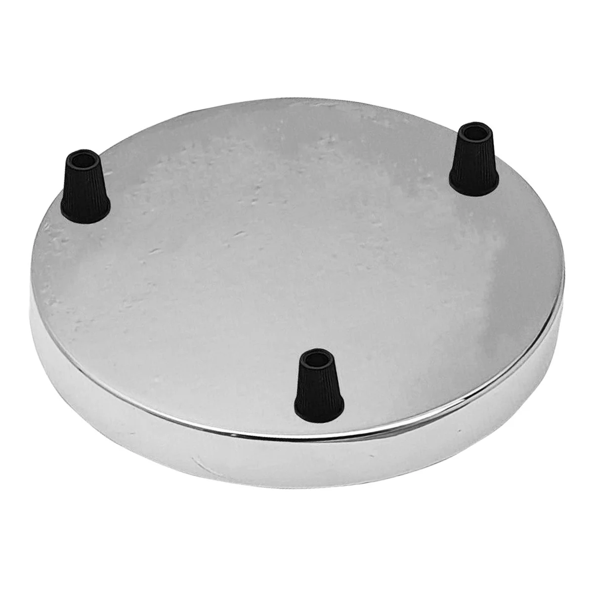 Chrome multi-outlet ceiling rose light fitting with 3-way outlets, 200mm diameter, for suspending chandeliers up to 5kg