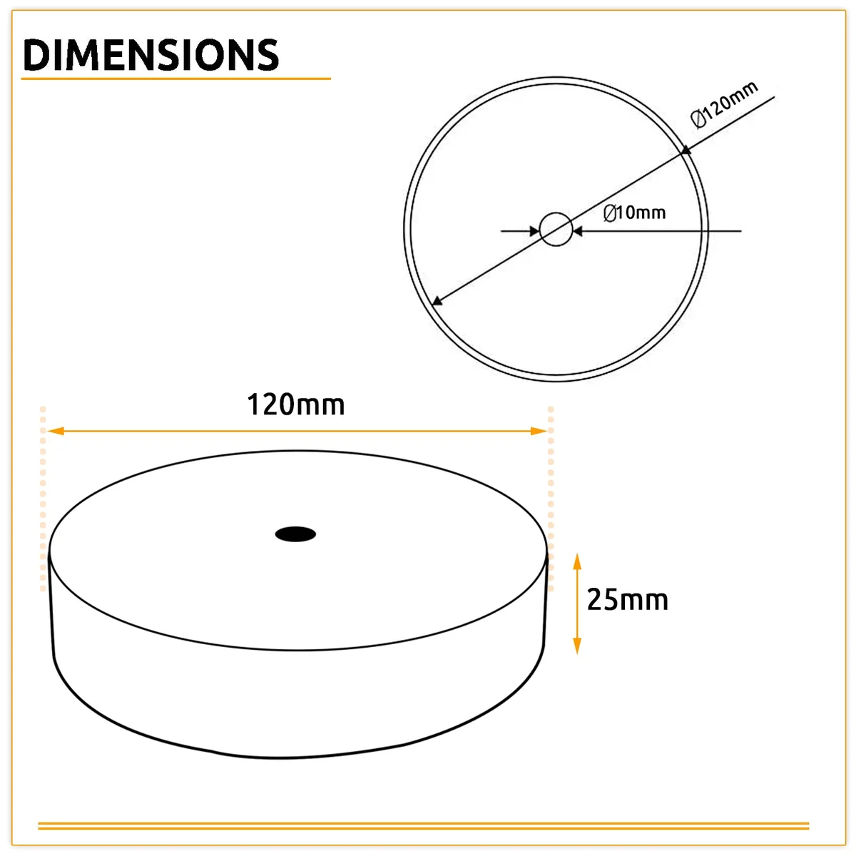 Black metal chandelier ceiling rose with 9 outlets, 120mm diameter, mounted on white background with mounting hardware visible
