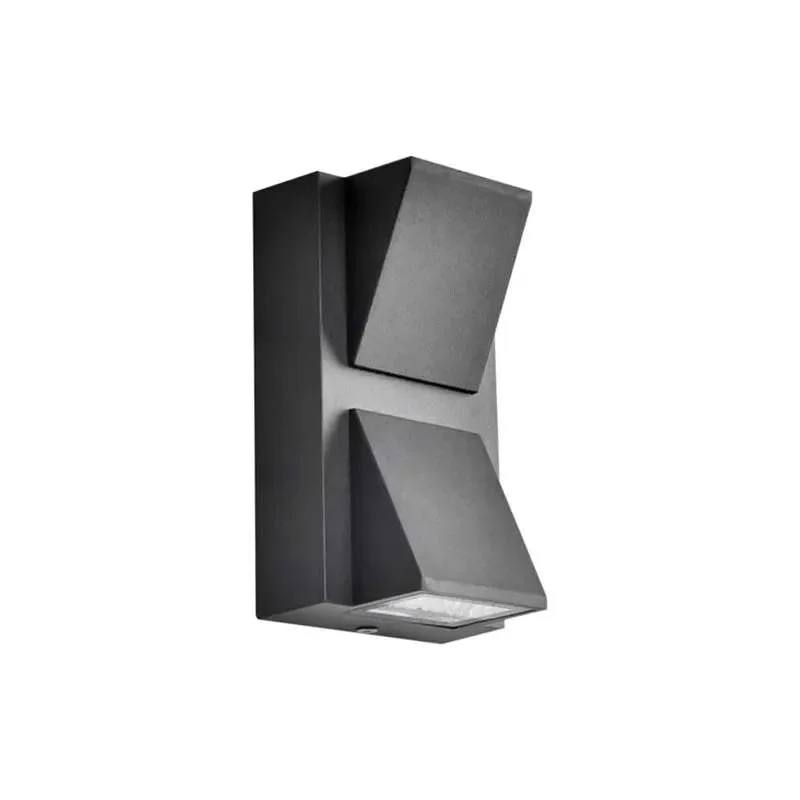 Black K shape 6W aluminum exterior light with warm white LED, suitable for indoor and outdoor use, IP54 rated