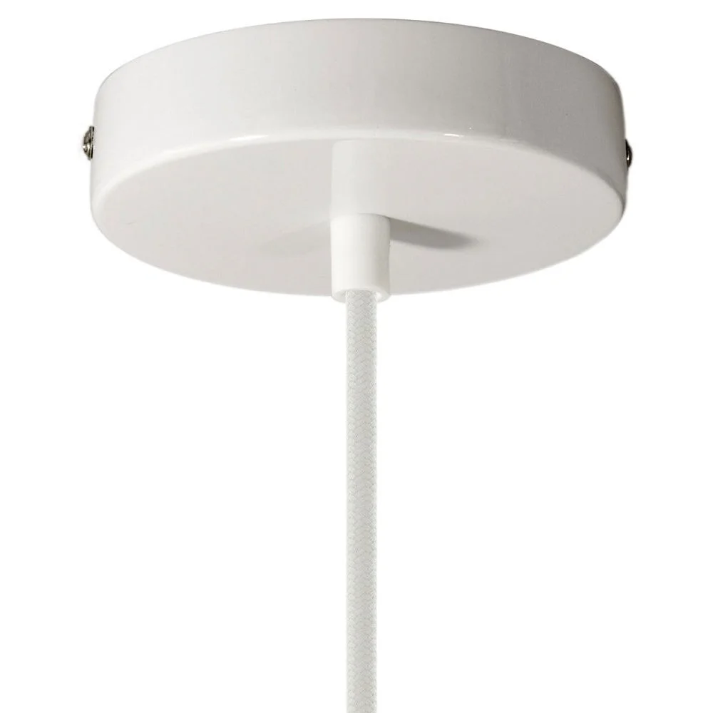 White vintage ceiling rose with round shape and smooth finish, designed for chandelier or light fitting installation