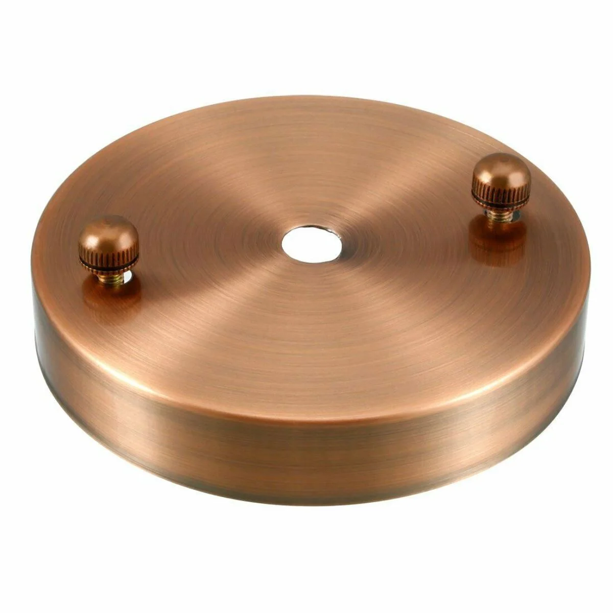 Copper color ceiling hook ring plate with fabric flex cable hook, metal, 100mm diameter, 5kg weight capacity