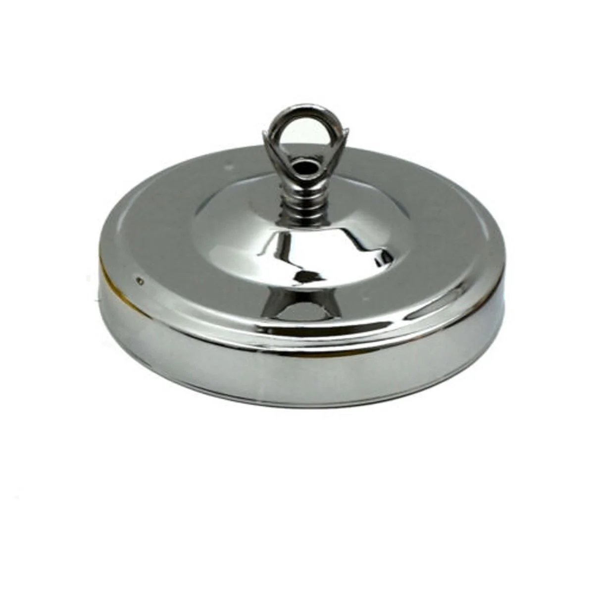 108mm diameter metal chandelier ceiling hook plate with smooth surface and matching screws for light fittings installation