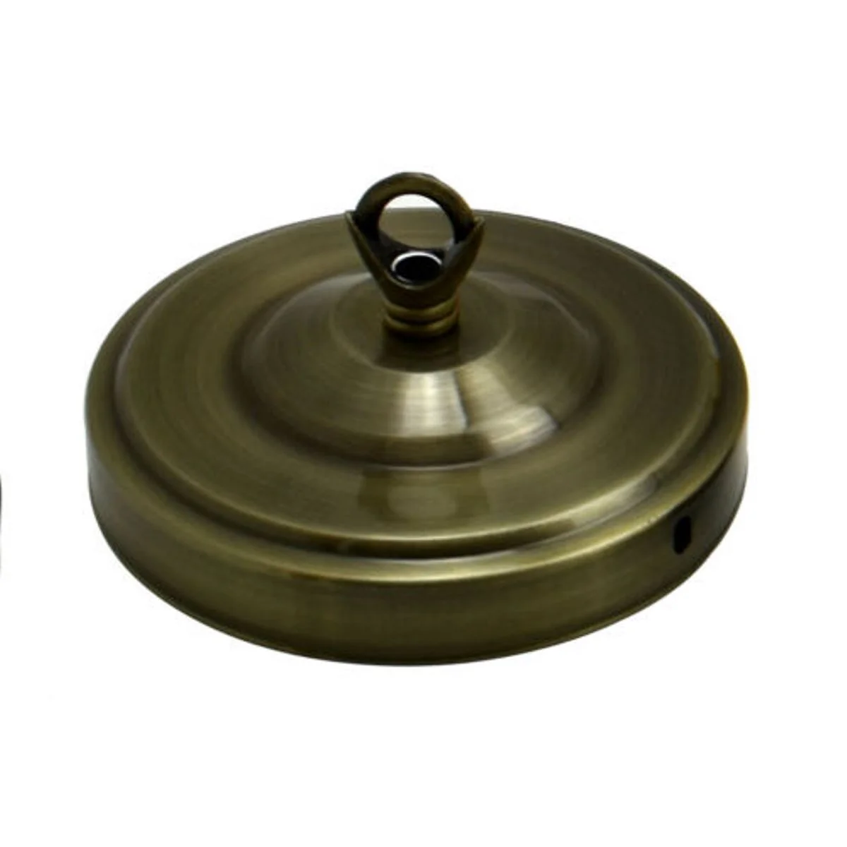 108mm diameter metal ceiling rose hook plate with smooth surface and matching screws for light fittings and chandeliers