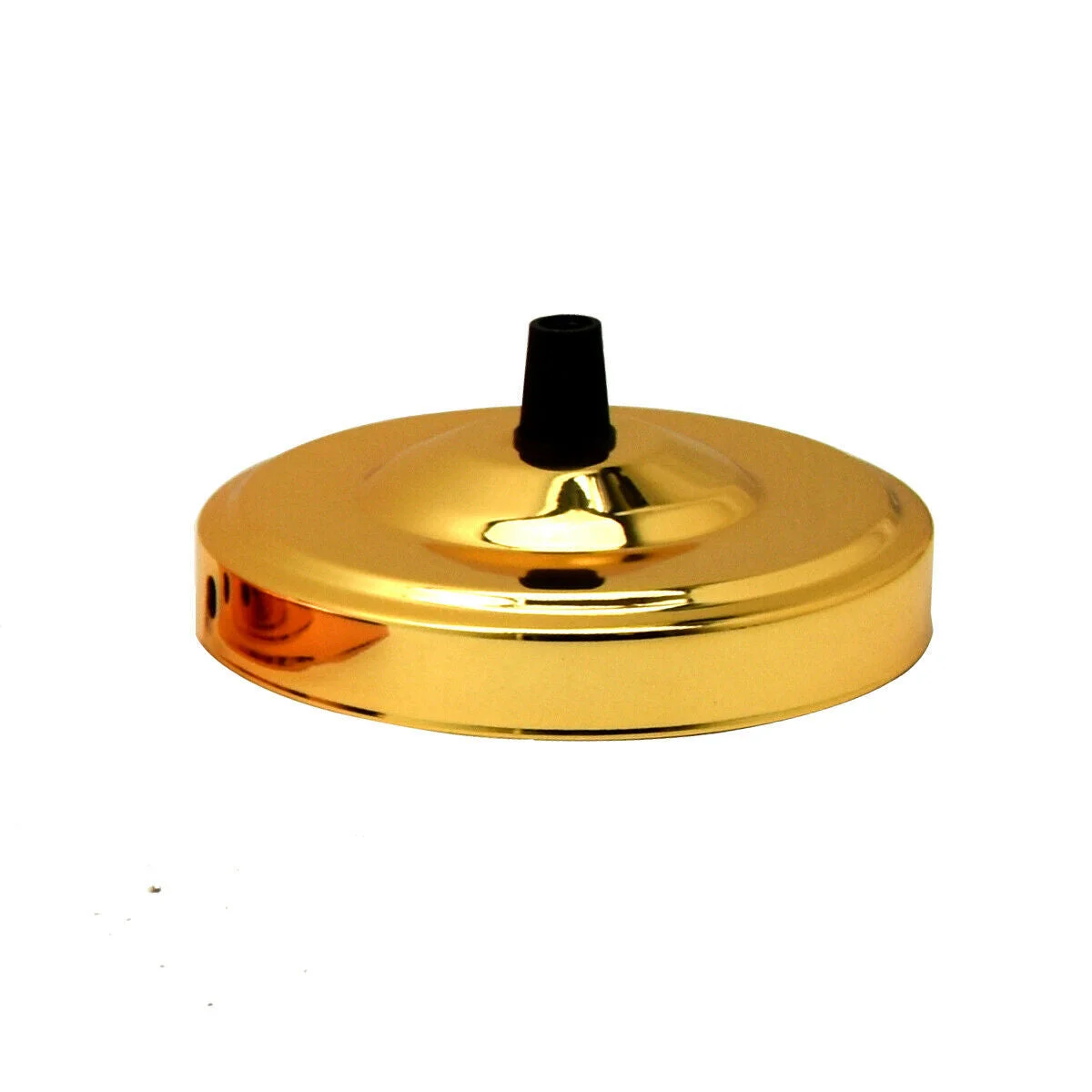 Metal ceiling rose in French gold finish, 108mm diameter, decorative ceiling plate for hanging light fittings