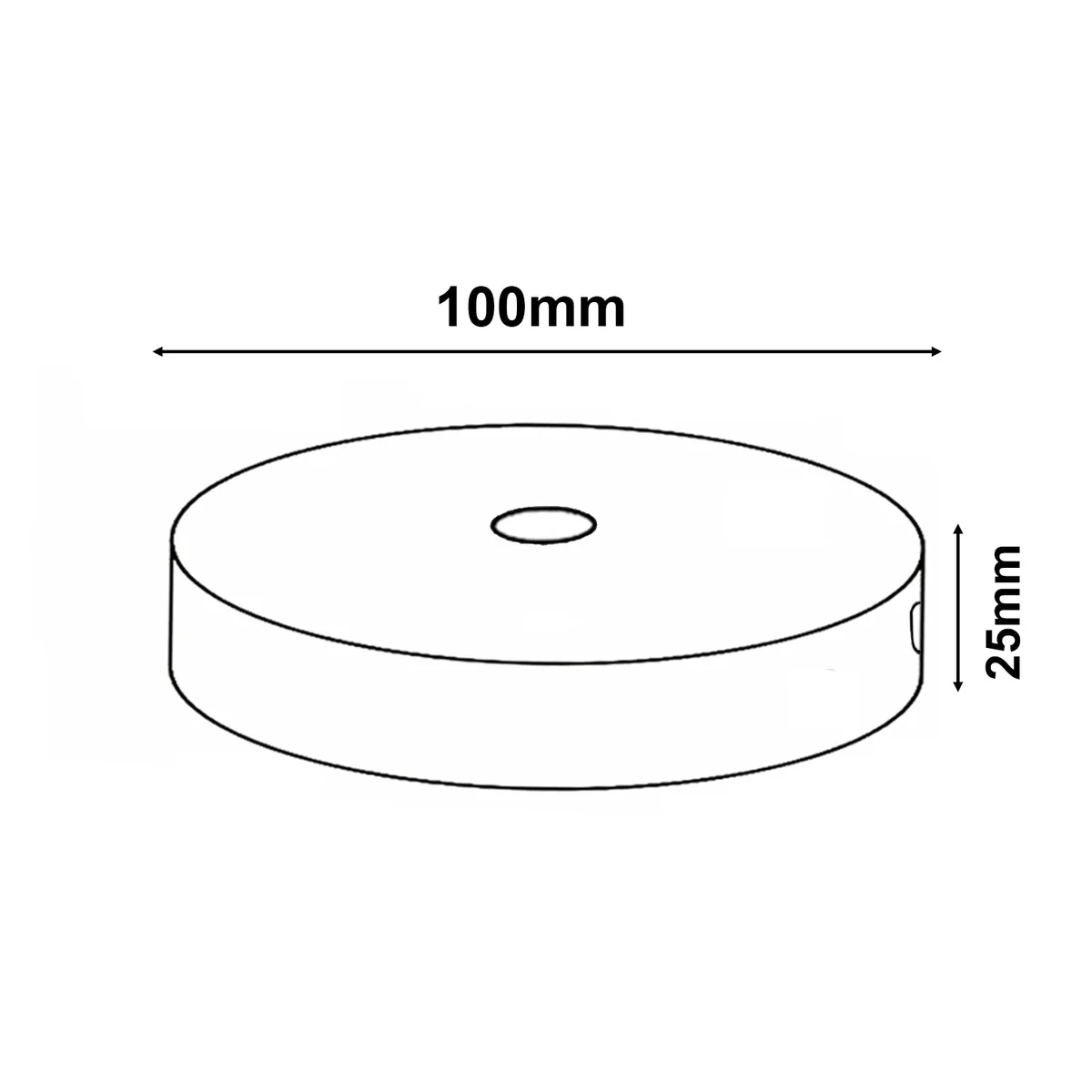 Round ceiling rose in satin nickel finish with central hole for light fitting installation, sleek and decorative design